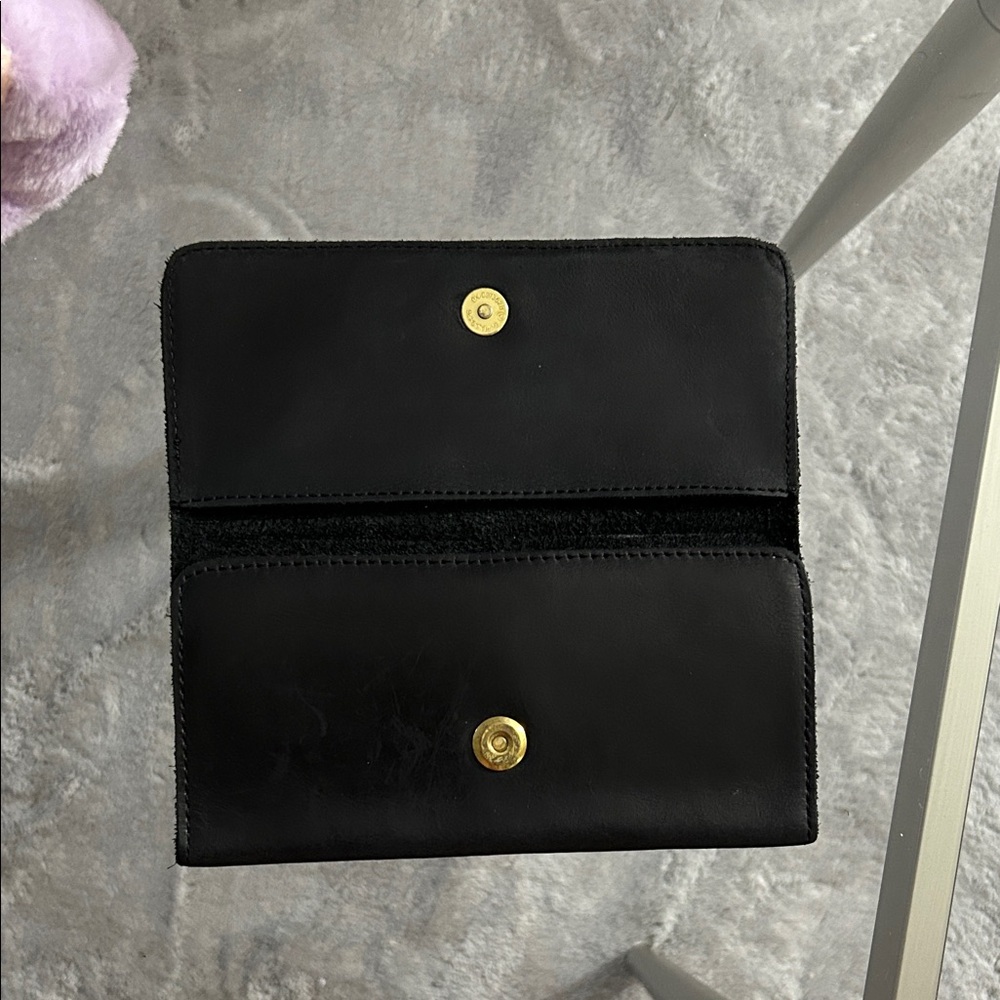 Sseko Black Leather Envelope credit card holder Wallet - Picture 6 of 8